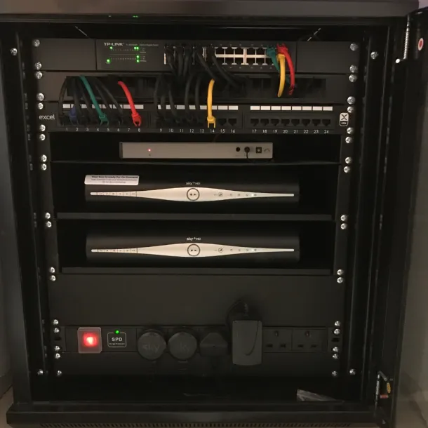 AV Rack Clean-up – Wilmslow: "Replacing a 'spaghetti' of wires with a professional, ventilated AV rack for long-term reliability